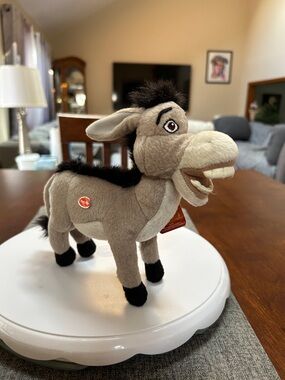 Shrek 2 Talking Donkey Plush Toy Hasbro w/ Tag “Try Me I Talk” Working Recording